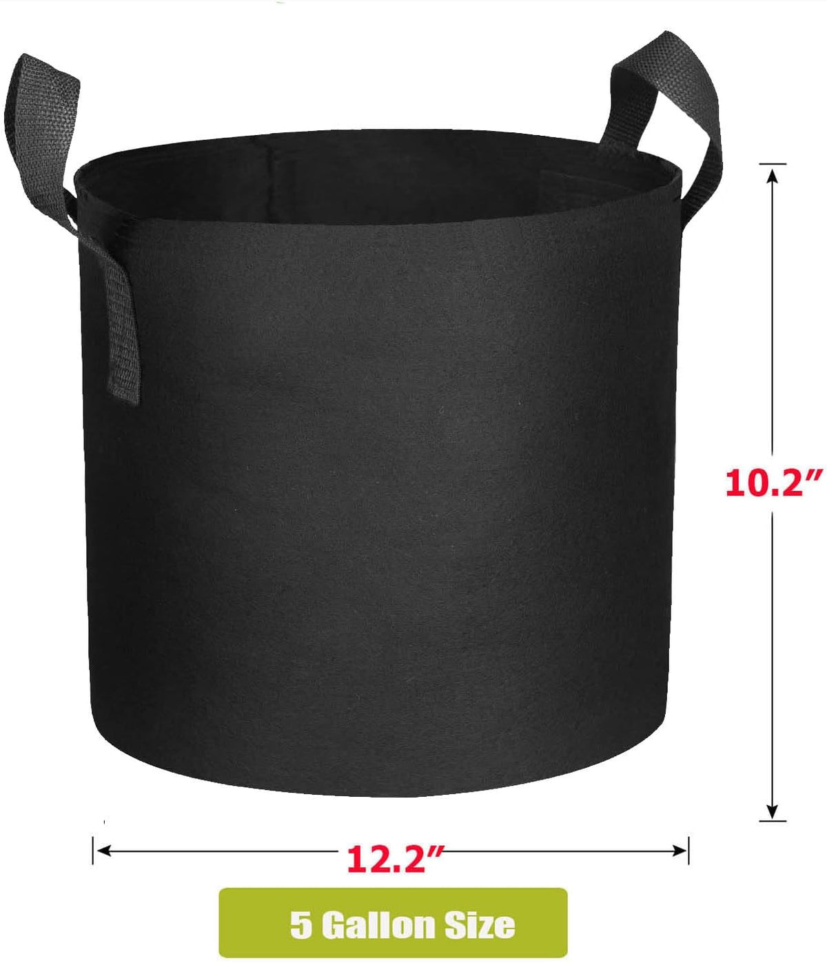 24-Pack 5 Gallon Grow Bags, Heavy Duty Thickened Non-Woven Plant Fabric Pots with Reinforced Handles