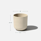 Veradek Mason Series Lima Planter - Round Planter for Indoor or Outdoor Porch/Garden | Made from Plastic-Stone Composite with Drainage Holes | Modern Décor for Succulents, Flowers, Small Plants
