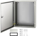 VEVOR NEMA Steel Enclosure, 20 x 16 x 6'' NEMA 4X Steel Electrical Box, IP66 Waterproof & Dustproof, Outdoor/Indoor Electrical Junction Box, with Mounting Plate