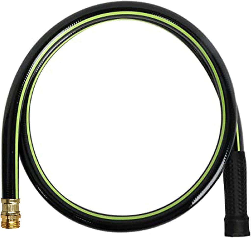 Worth Leader Short Garden Hose 3/4 in. x 4 ft. -Heavy Duty Durable Lightweight PVC Rubber Water Pipe for Agriculture, Lawn Care & Commercial Use -No Kink, Flexible, Leakproof, Male to Female Fittings