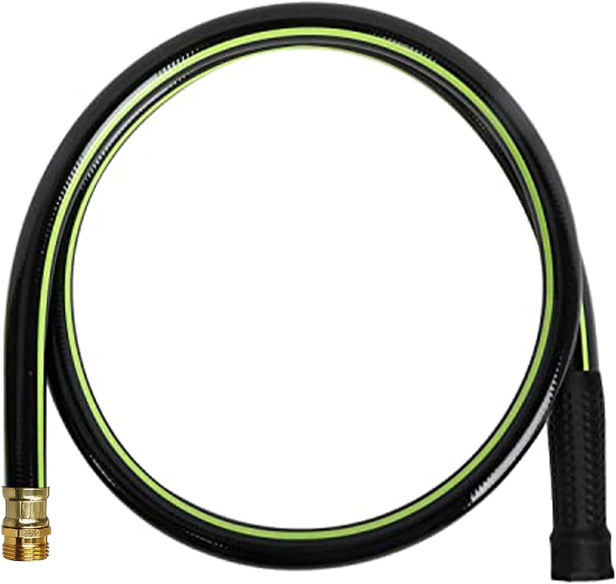 Worth Leader Short Garden Hose 3/4 in. x 4 ft. -Heavy Duty Durable Lightweight PVC Rubber Water Pipe for Agriculture, Lawn Care & Commercial Use -No Kink, Flexible, Leakproof, Male to Female Fittings