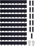 10-Pack Galvanized Steel Landscape Lawn Edging - 8.5 inch Height Black Powder Coated Bendable Metal Strips - Hammer-in Edge Border - Yard Pathway Divider 40 inch Each(33Ft Total), #LYLB85BK-US