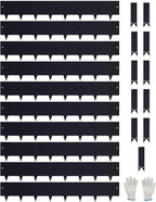 10-Pack Galvanized Steel Landscape Lawn Edging - 8.5 inch Height Black Powder Coated Bendable Metal Strips - Hammer-in Edge Border - Yard Pathway Divider 40 inch Each(33Ft Total), #LYLB85BK-US