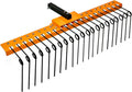 48" Durable Pine Straw Rake Steel Spring Landscape Rake Fits 2" Receiver for Lawn Tractors or ATV/UTV，Orange