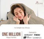 Pizuna 100% Cotton Queen 3 Pc Duvet Cover + 1 Pc Fitted Sheet Set 400 Thread Count Simply Taupe Sateen Weave Luxurious Long Staple Cotton 4 Pc Bedding Set-1 Duvet Cover,2 Pillow Shams,1 Fitted Sheet