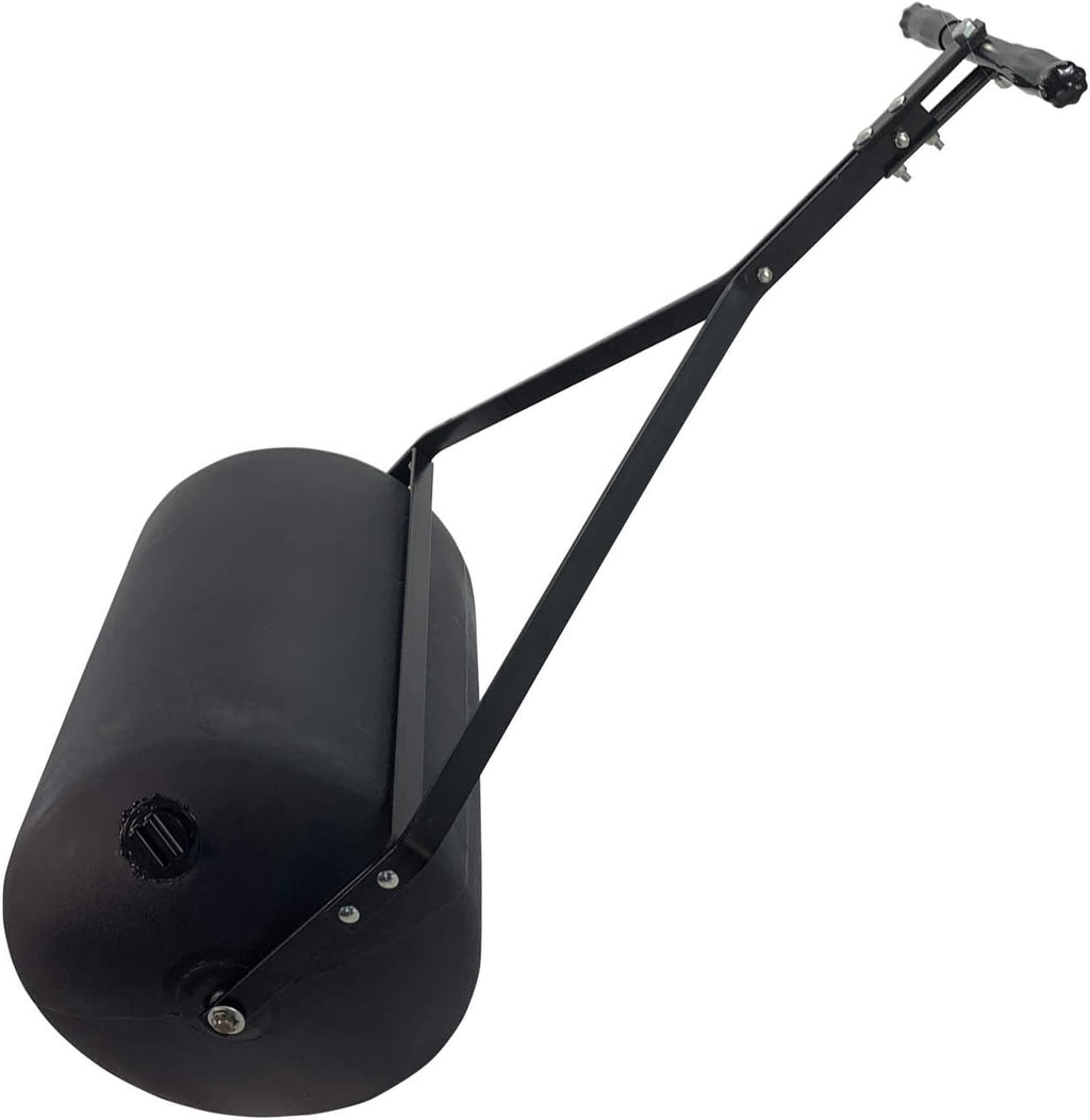 Brinly PRC-241BH-A 270 lb. Combination Push/Tow Poly Lawn Roller with Easy-Turn Tethered Plug, 18 by 24"