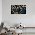 First Wall Art - Abstract Blue Brown Like Several Holes Wall Art Painting The Picture Print On Canvas Abstract Pictures for Home Decor Decoration Gift