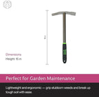 Yard Butler Terra Garden Weeder Hand Tool, ITT-1W - Essential Gardening Tool for Yardwork - Power-Coated Steel Construction - Comfortable Grip - Long-Lasting - Rust-Resistant