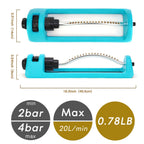 Lawn Sprinkler, 18 Brass Nozzles Garden Water Oscillating Sprinkler for Yard Covers up to 3,600 sq.ft, Heavy Weight Base, Built-in Spray Jet Cleaning Needle