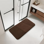 Yimobra Large Bath Mat 36"x24", Super Soft Quick Dry Memory Foam Bathroom Rug, Water Absorbent, Non Slip Backing Machine Washable for Tub Shower, Thick Comfort Support, Brown