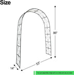 Metal Garden Arch 7.2ft High X 4.5ft Wide Garden Arbor for for Climbing Plants Roses Vines, Outdoor Garden Lawn Backyard Patio, Garden Wedding Party Decoration