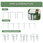12 Pack 16 Inch Metal Plant Support Stakes for Outdoor Plants and Flowers
