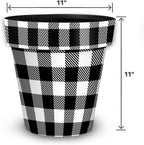 Briarwood Lane Black and White Buffalo Check Medium Planter