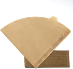 V60 Coffee Filters Size 02 - Disposable Natural Brown Paper Filters for 1-4 Cups - Compatible with Hario V60, Pour Over & Drip Coffee Makers (Natural Unbleached, 02 V60-100 Count)