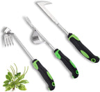 Weed Puller Tool 3pcs, 2025 New Portable Weeder Tool, Weeding Tool with Stainless Steel, Garden Tools for Plant & Weeding, Crack Weeder Tool, Weed Remover Tool for Farm & Backyard