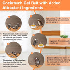 36 Pack Cockroach Gel Bait, Highly Effective Roach Killer Indoor Infestation Solution, Fast Acting Cockroach Killer Indoor Home Kitchen Use, Easy to Apply & No Mess Roach Bait Gel, Long-Lasting