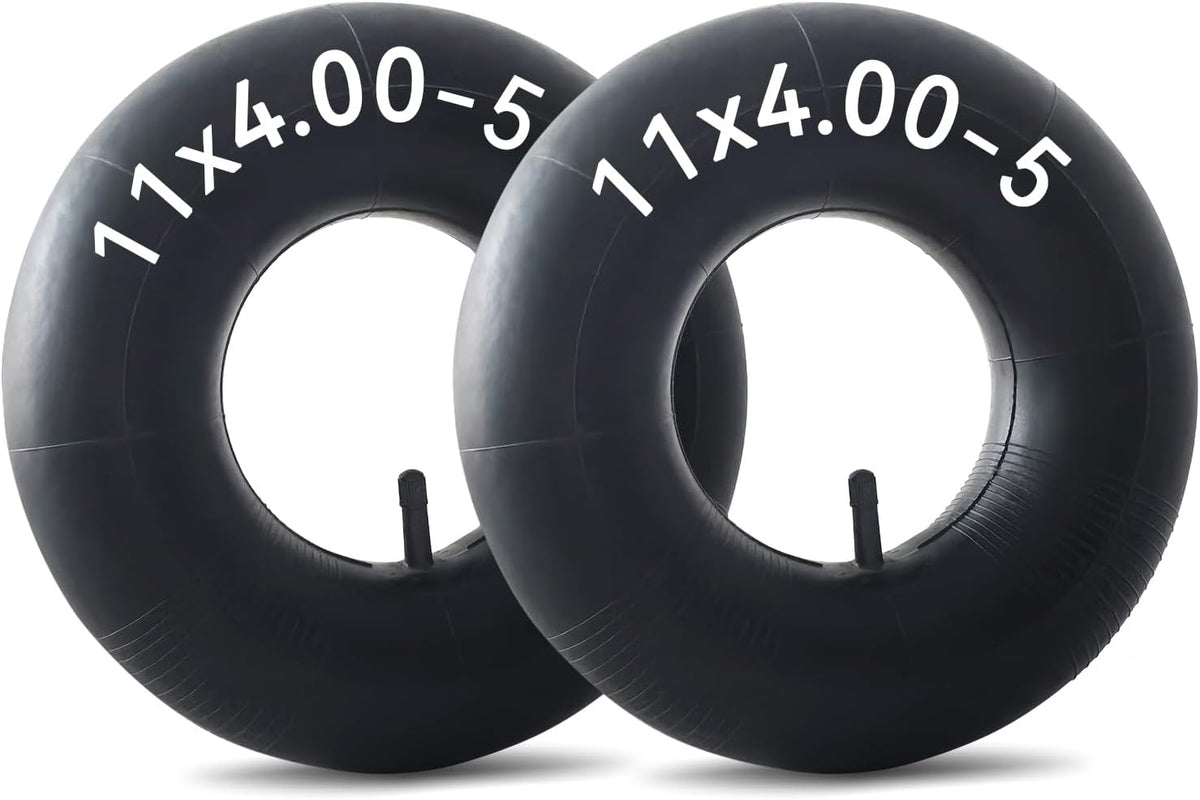 2 Pack 11x4.00-5 11x4.50-5 11x6.00-5 4.10/3.50-5 Inner Tube Heavy Duty with Straight Valve Stem Replacement for Wheelbarrows, Mowers, Hand Trucks Garden Carts, Golf Cart
