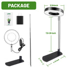 LBW Grow Lights for Indoor Plants, Full Spectrum Halo Grow Light with Base