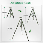 RESTMO Tripod Base Zinc Impact Sprinkler, 360° Rotating & 3-Height Adjustable Tripod, Heavy Duty Full Metal Sprinkler for Agriculture and Large Yard Irrigation