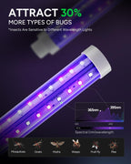 Buzbug LED Bug Zapper Indoor Outdoor, 10 Years Lifespan, 6.5ft Power Cord, IPX4 Waterproof, High-Voltage, Mosquito Zapper, Fly Trap Mosquito Trap, Fly Killer Fly Zapper -MO008C