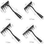 Gardening Hand Weeder Tool,Manual Weeder Tool with Detachable Blades, 4 Sizes High Carbon Steel Dual-Edge Design for Farm Garden Lawn Weed Removal, Soil Cultivation & Root Extraction (8 Tines)