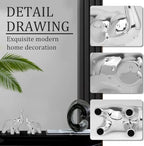 A Pair Elephant Statue Home Decor,Modern Style Figurines,Sculpture for Office Desktop Bookshelf Living Room (Ceramics Silver)