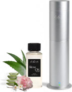 Aroma Scent Diffuser Starter Kit for Up to 1000SQ. FT. Coverage - 120ML Waterless Essential Oil Scent Included - Luxury Aroma Diffuser Ideal for Home, Office & Hotel (Silver, Dream On)