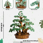 Natural Aventurine (1,300 Gemstone Count) Chakra Crystal Tree with Healing Properties - Home & Office Bonsai Feng Shui Money Tree Decoration for Luck, Success and Intelligence - 18"