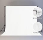 White Large Screen Backdrop for Photography 10x10FT Zoom Meeting, Game Live Steaming and Photo Studio Shooting Props