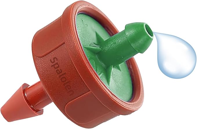 60PCS 0.25 GPH Pressure Compensating Drip Irrigation Spot Watering Drippers/Emitters, Self-Cleaning Constant Flow Drip Irrigation Emitters Heads Irrigation Drippers Parts for Drip Irrigation System