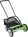 16 Inch 5-Blade Push Reel Lawn Mower, Cordless Manual Lawn Mower with Grass Catcher, Adjustable Cutting Height, Walk-Behind Lawn Mowers for Yard, Garden
