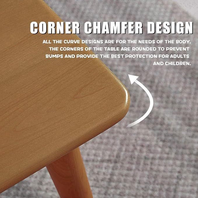 47" Dining Table Kitchen Table Dining Room Table Small Kitchen Table for Small Spaces Table Modern Home Furniture Dinner Table Rectangular (Natural)