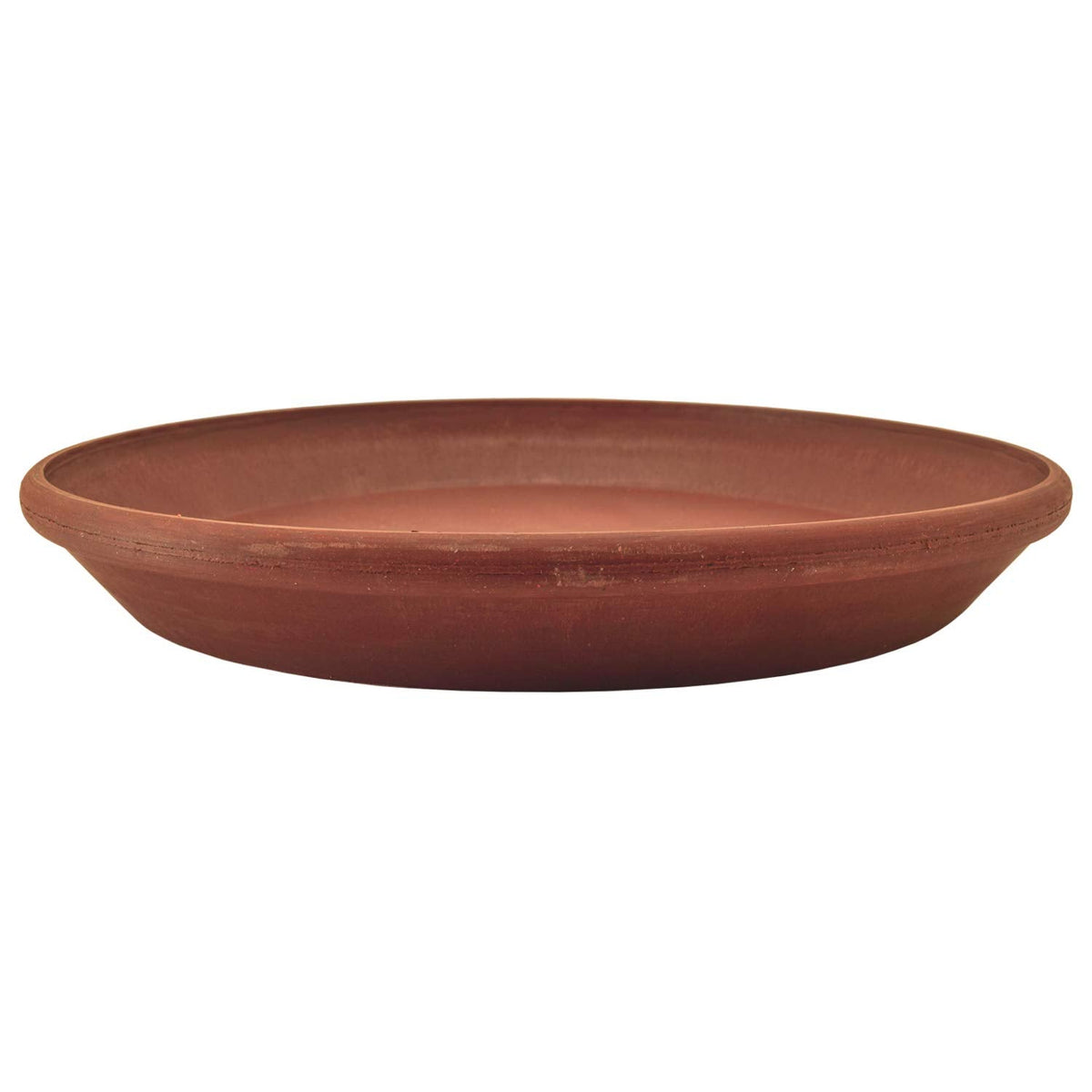 PSW Pot Collection AP35TC 14-inch Plastic/Stone/Wood Composite Plant Saucer Drip Tray – No Drainage Hole (Drillable), Indoor/Outer Water Tray, Terra Cotta Color