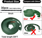 Landscape Edging,33FT Garden Edging Borders [Extra Tall 4IN High] Flexible Lawn Edging Kit with 30pcs Stakes,Mini Plastic Fence for Yard Flowerbeds,Grass-Green