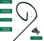 20 Pack Plant Support Stakes with 24 Pcs Plant Clips, Garden Single Stem Support Stake, Plant Cage Support Ring for Indoor Outdoor Flowers Rose Amaryllis Tomatoes Peony Lily Orchid (24 Inch)