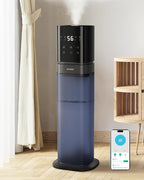 Smart Humidifier Large Room, 2.1Gal/8L Humidifiers for Bedroom with Extended Tube&Night Light, Whole House Cool Mist Humidifiers, WIFI App&Voice Control, School/Office/Warehouse, Dark Blue