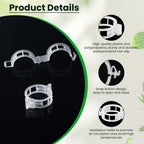 600pcs Plastic Plant Clips Reusable Garden Clips,Secured Plant Clips for Trellis&Vine Support Tomato Clips for Climbing Plants Enhance Upright Growth & Healthiness (600, CleanWhite)