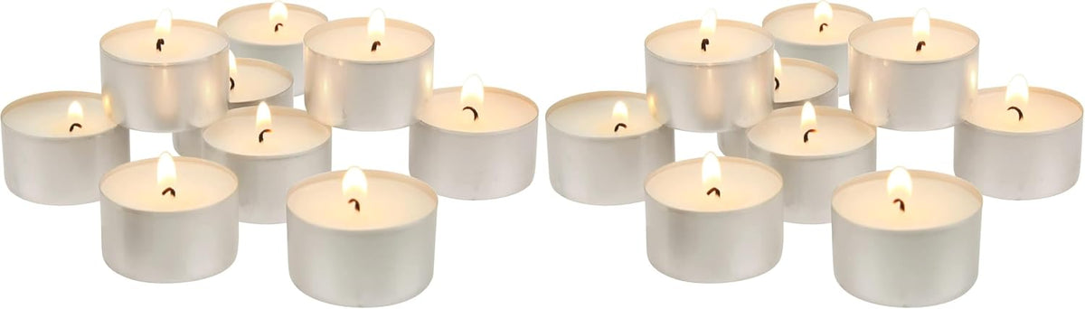Stonebriar 600 Pack Unscented Tea Light Candles with 6-7 Hour Extended Burn Time, White, 300 Count