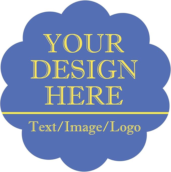 Custom Stickers 70-1000 Personalized Labels for Birthday Party Wedding, Customized Stickers for Business Logo(Flower)