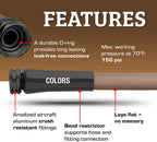 Flexzilla Colors Garden Hose 5/8 in. x 25 ft., Lightweight All-Weather Water Hose, Durable and Flexible, Leak-Free Connections, Brown Mulch