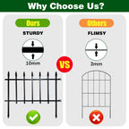 Thealyn 18"H x 22"W Decorative Metal Garden Border Fence, 5 Panels, 9.17Ft