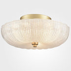 DIRYZON Modern 3-Light Ceiling Light Fixture,Brass Hallway Light Fixtures Ceiling,Semi Flush Mount Ceiling Light with 12 Inch Fine Sand Glass for Kitchen Living Room Bedroom