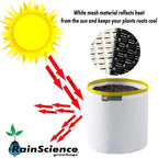 Grow Bag 2 Gallon, Planting Pots - Colorful Plant Grow Bags Pots Gardening Vegetable - Air Pruning Mesh Fabric Plant Container - (White/Yellow)