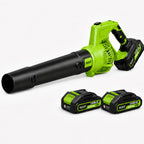 Cordless Leaf Blower with 2×21V 4.0Ah Batteries & Fast Charger, Lightweight Electric Leaf Blower, 5-Speed Adjustable Airflow for Patio, Lawn, Garage, Driveway & Yard Cleaning