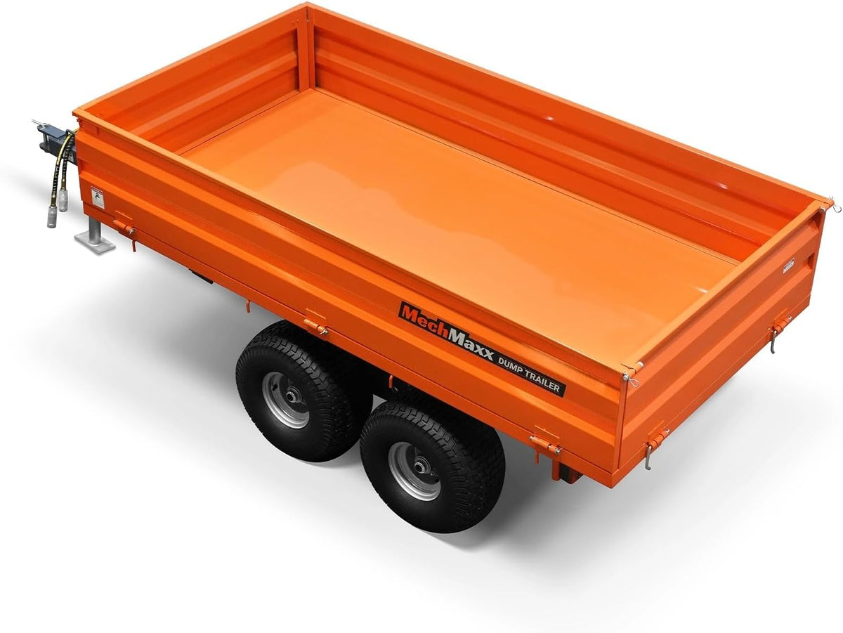 2-Ton Capacity Hydraulic Dumping Heavy-Duty Dump Dumper Cart Agricultural Farm Trailer Cart Mechanical Trailer with Tail Light