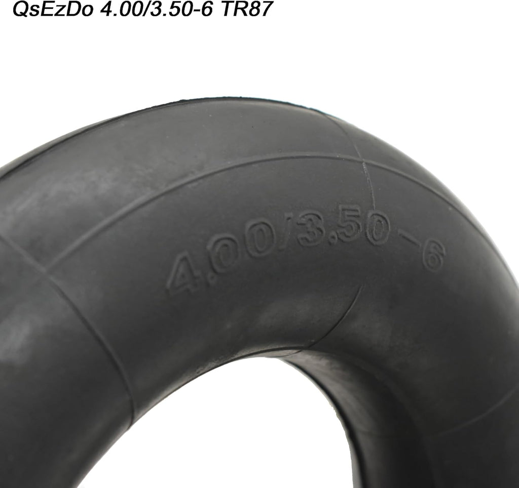 4.00/3.50-6 Replacement Inner Tube with TR87 Bent Valve Stem (1 Pack), for Hand Trucks, Utility Cart, Lawn Mowers, Wheelbarrows, Dollys, Scooters, Yard Carts,Trailer Dollies,Wagon,ATV, and more