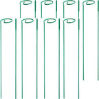 8 Pack Plant Stakes,Plant Support Stakes for Two Sizes(16 or 32 Inches),Plant Stakes for Outdoor Plants,Garden Flower,Tomato(Green)