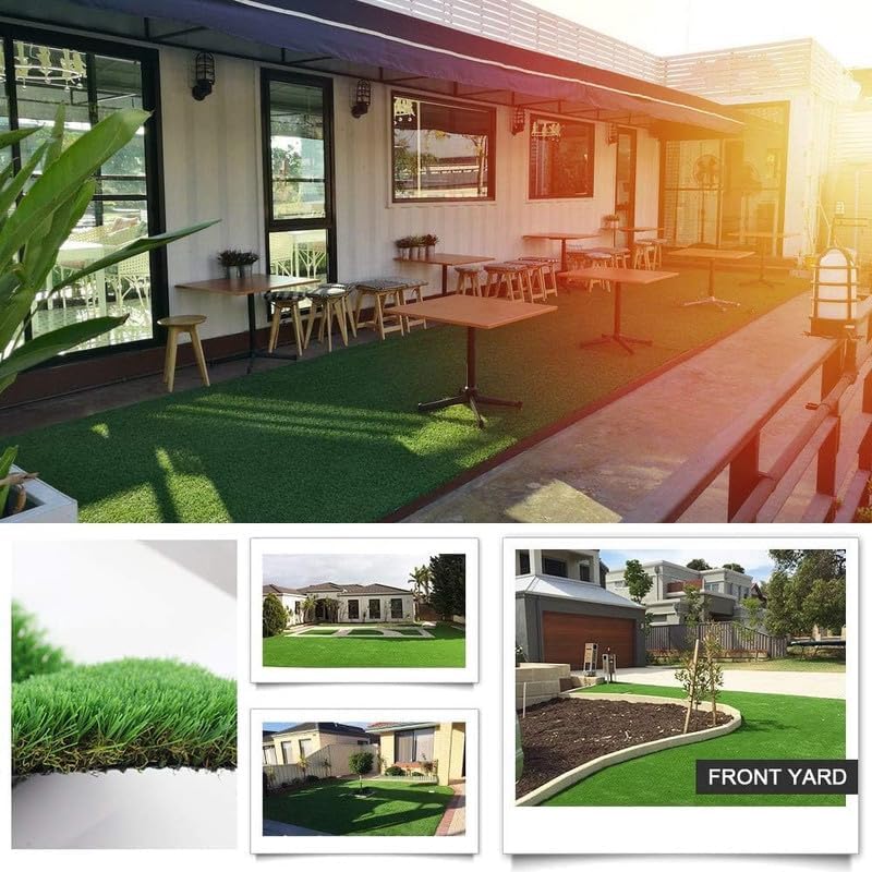 Petgrow Luxurious Artificial Grass Realistic Turf 6 X 38 Feet,1.57 Inch Pile Height Ultrathick Indoor/Outdoor Dog Fake Faux Grass,Synthetic Grass Rug Garden Landscape Patio,Drainage Holes