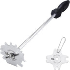 MSY BIGSUNNY Good Grip Stainless Steel Grill Scraper for BBQ Grate and Griddle (16" Scraper)