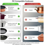 Nuwave Flex Precision Induction Cooktop, 10.25” Shatter-Proof Ceramic Glass, 6.5” Heating Coil, 45 Temps 100°F to 500°F, 4Qt Induction-Ready Healthy Ceramic Non-Stick Everyday Pan with Lid Included